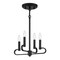 Designers Fountain Summit 4 Light Traditional  Matte Black Chandelier For Dining Rooms D269C-4CH-MB - alternate 1
